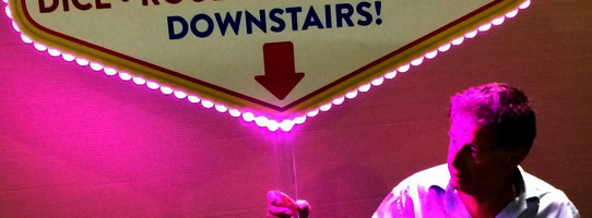 the vegas portable illuminated sign